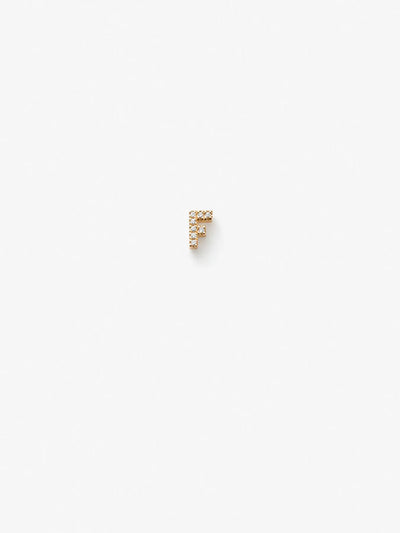 F Earring in Diamonds and 18k Gold versefinejewellery.com