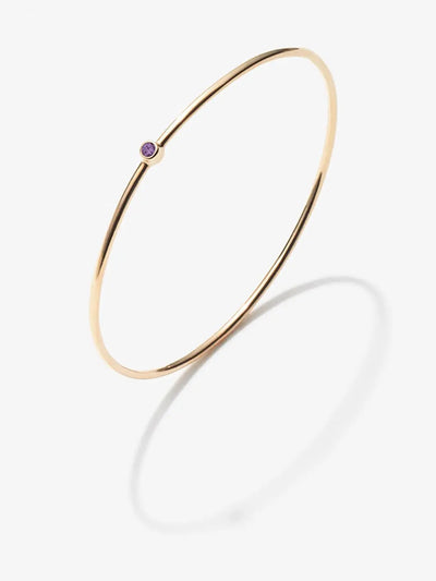 February Birthstone Amethyst Bangle in 18k Gold versefinejewellery.com