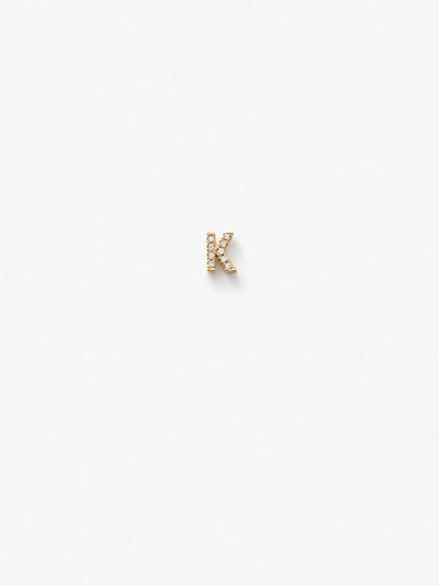 K Earring in Diamonds and 18k Gold versefinejewellery.com