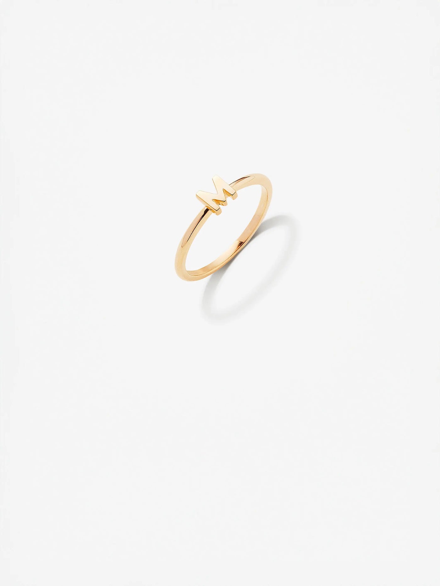 Letter M Ring in 18k Gold versefinejewellery.com