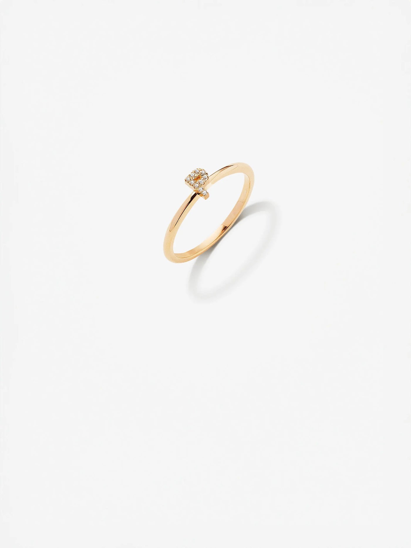 Letter P Ring in Diamonds and 18k Gold versefinejewellery.com