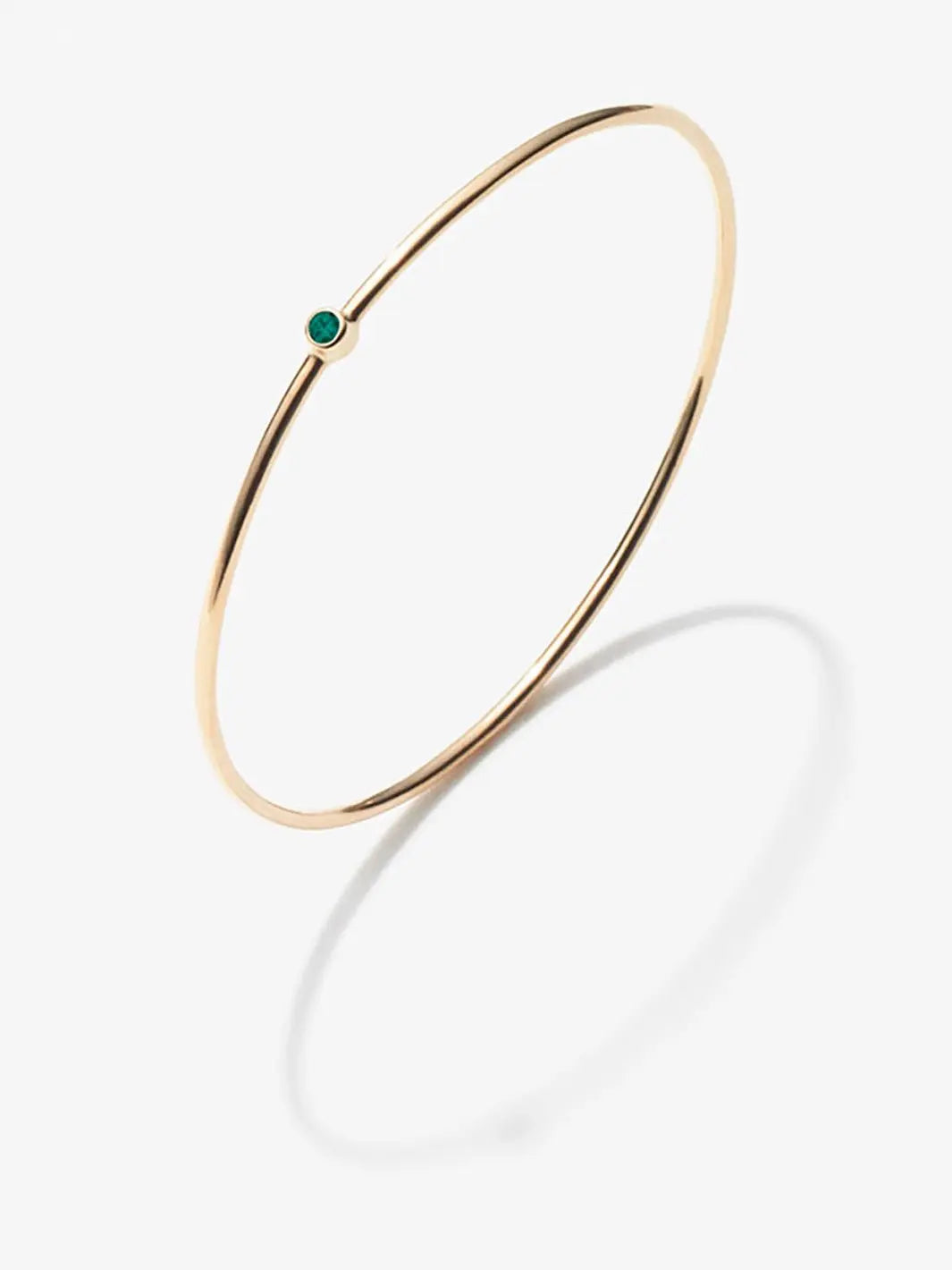 Verse-Fine-Jewellery-Birthday-Bangle-18-Karat-Solid-Gold-Emerald-Birthstone-May