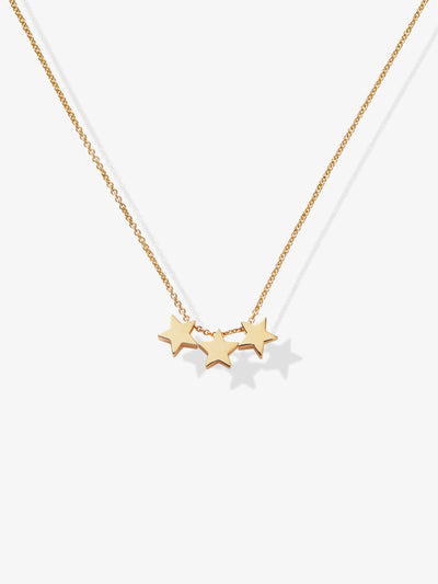 Three Stars 18-Karat Gold Necklace versejewellery.com