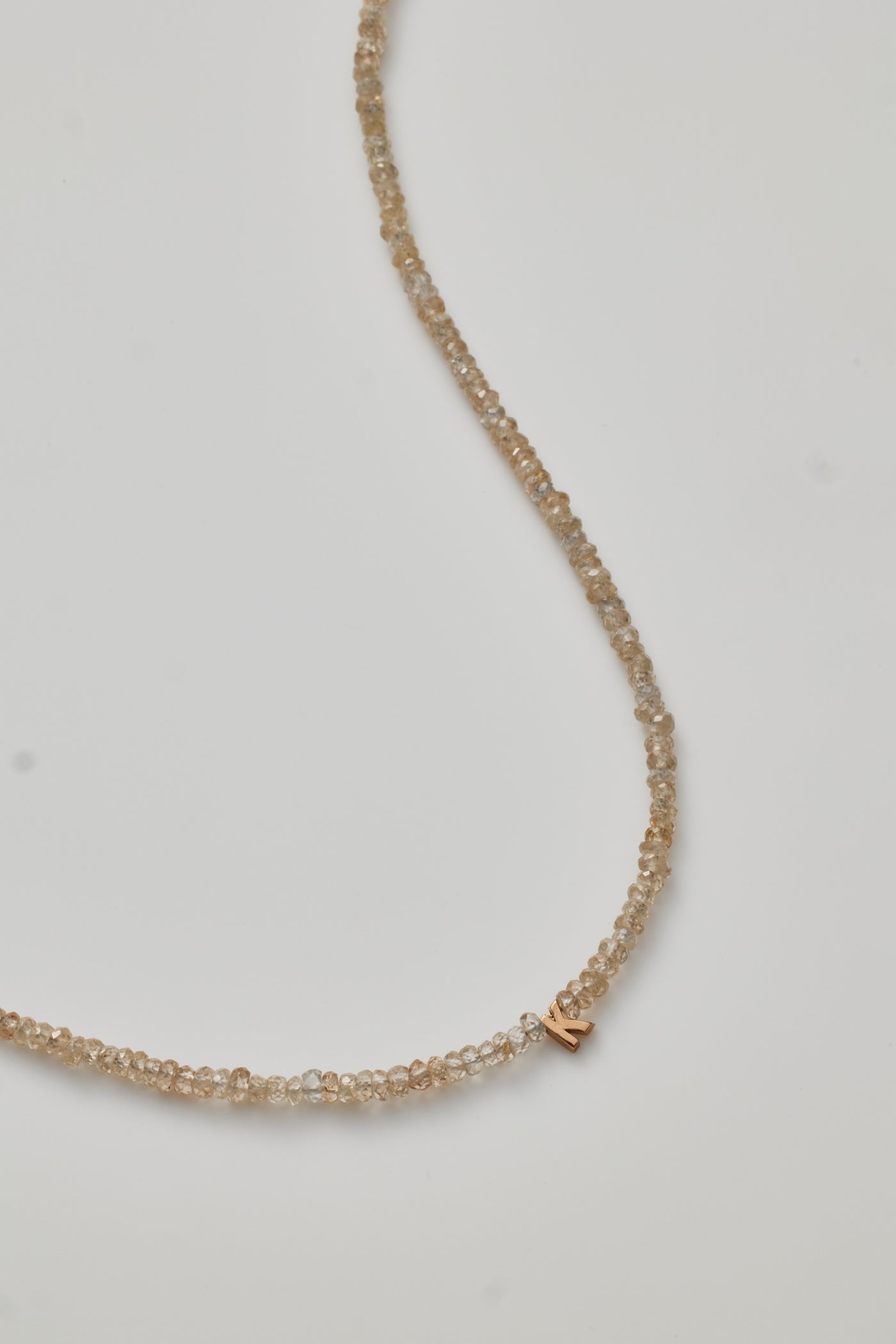 One Letter Zircon Necklace