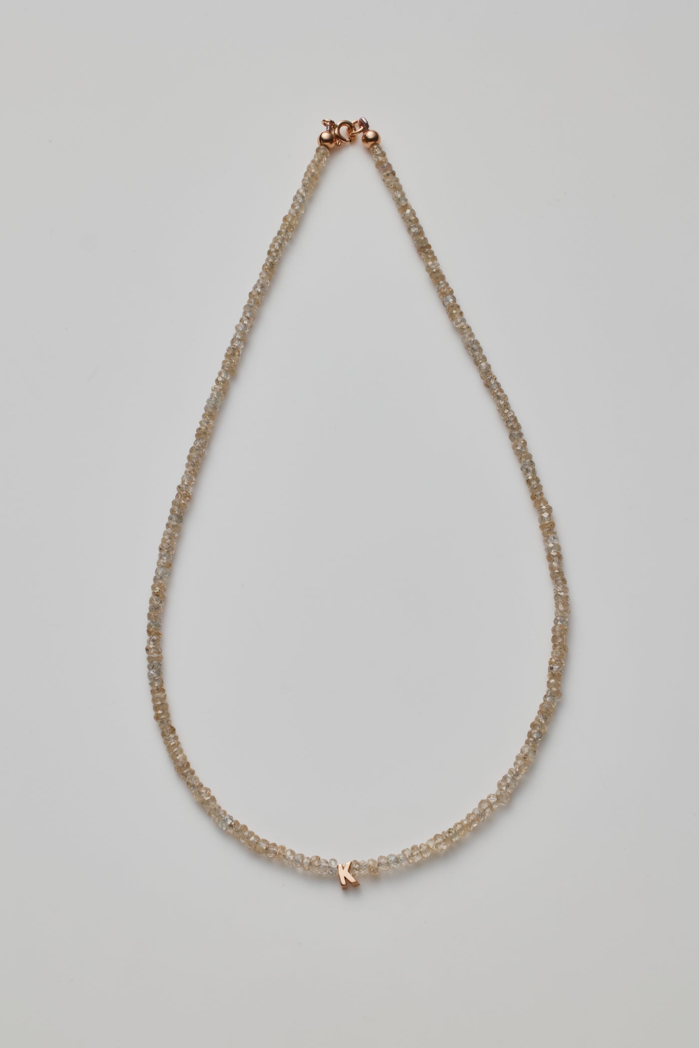 One Letter Zircon Necklace
