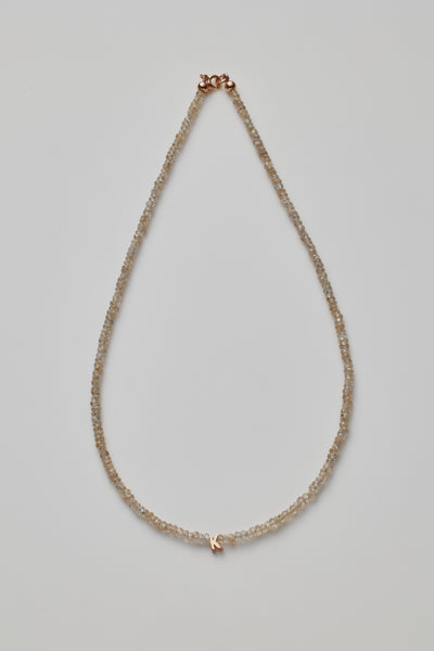 One Letter Zircon Necklace
