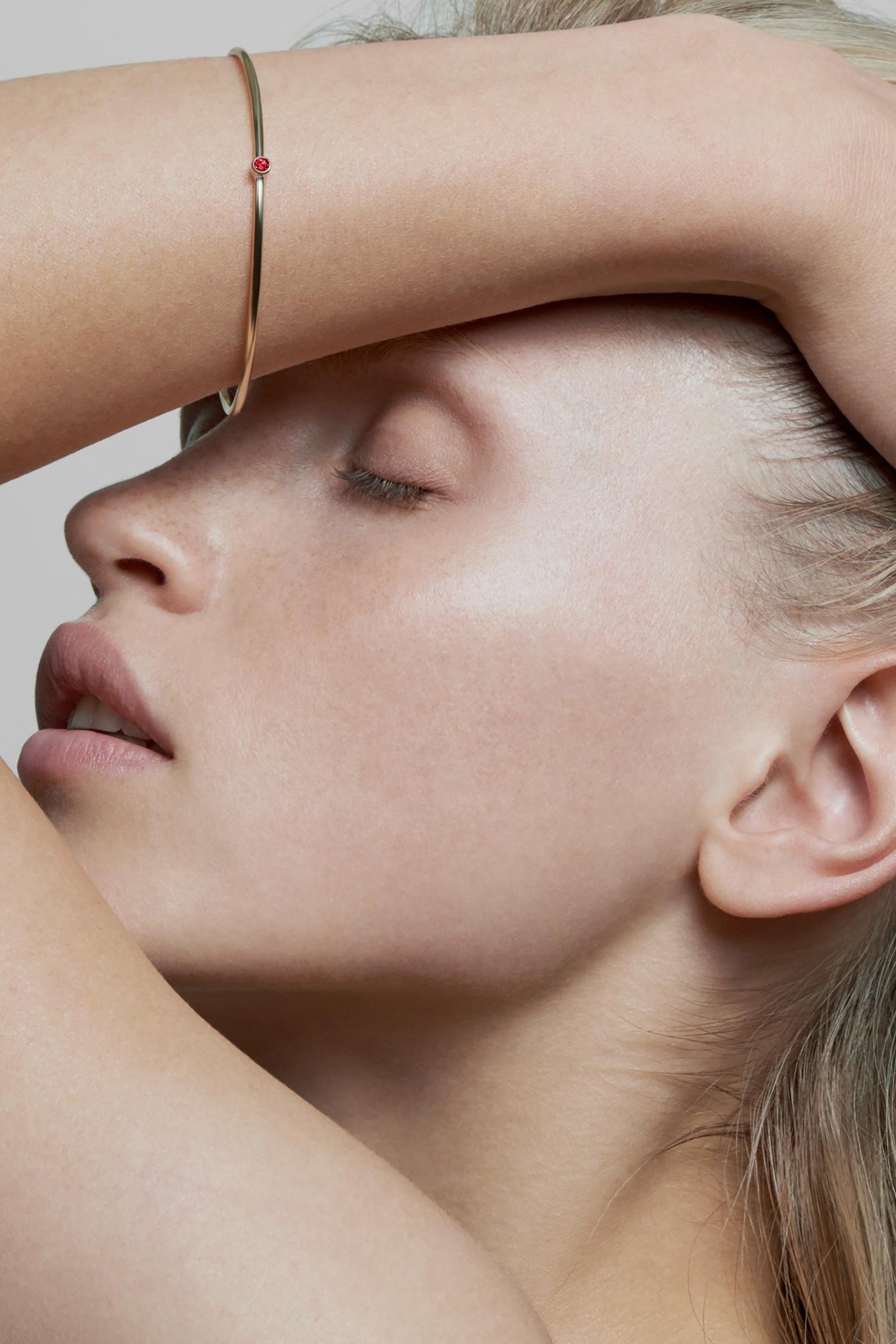 July – Ruby Birthstone Bangle