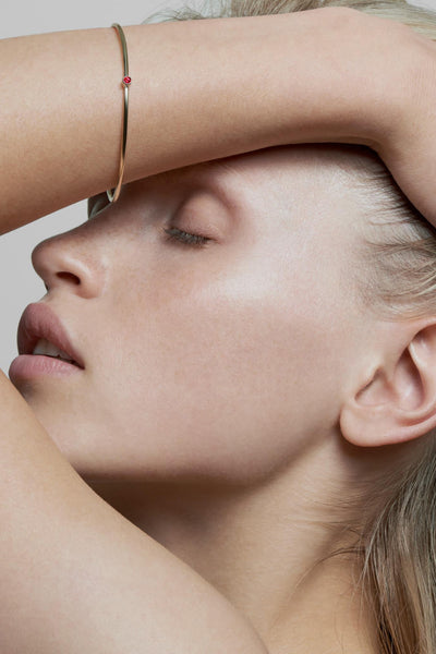 July – Ruby Birthstone Bangle