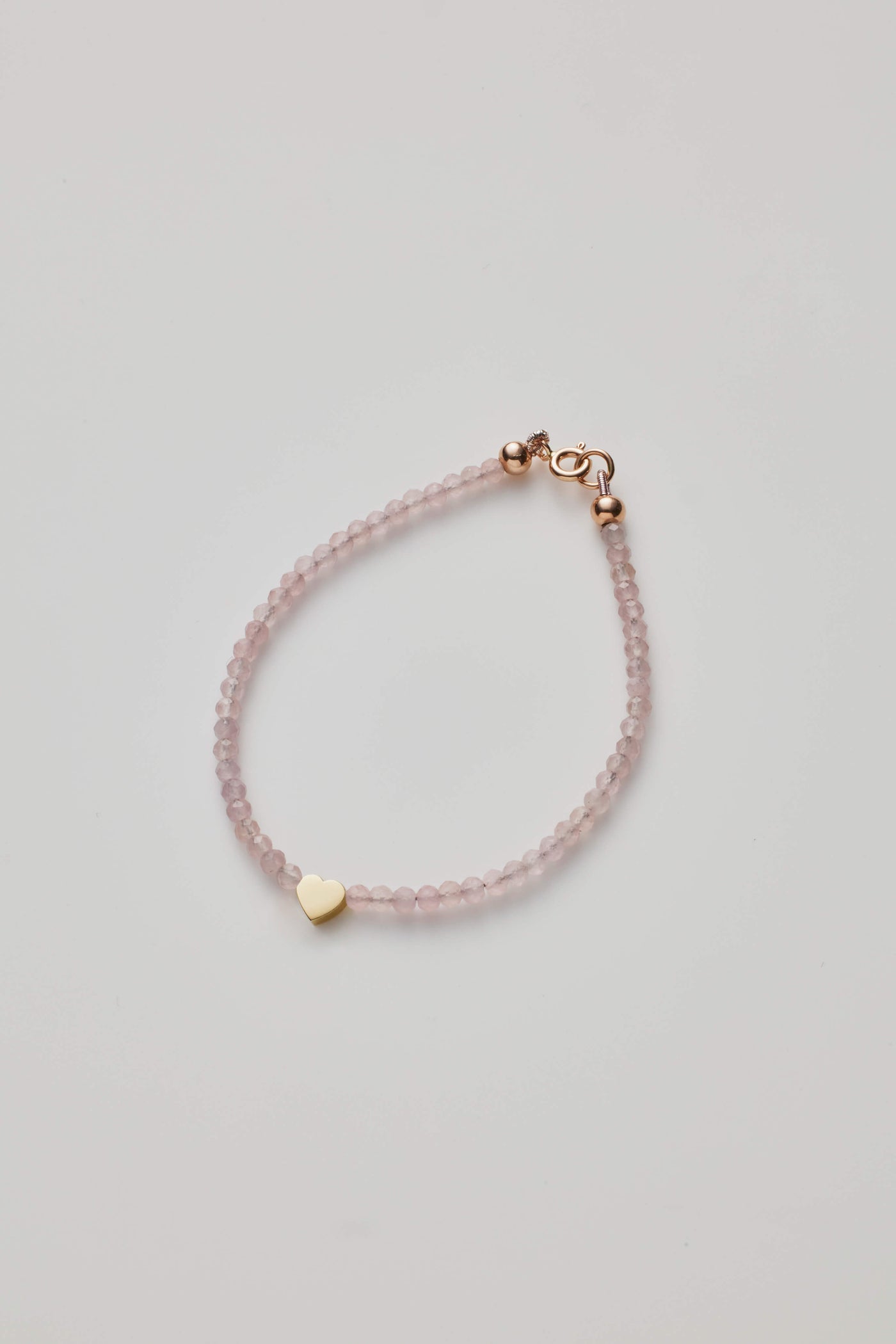 Rose Quartz Heart Bracelet